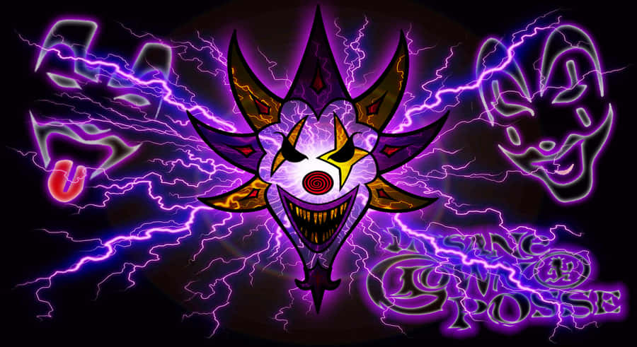 Insane Clown Posse Hatchetman Logowith Lightning Wallpaper