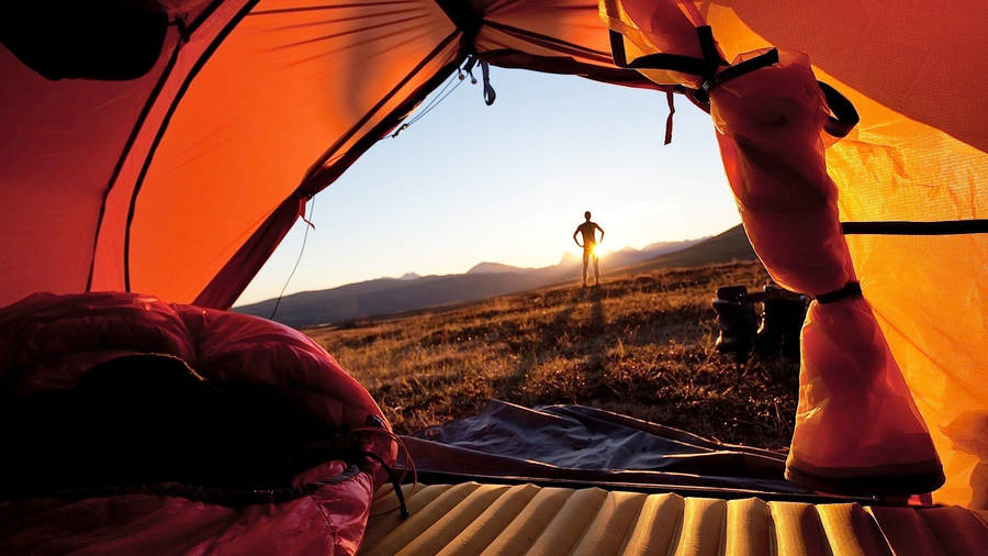 Inside Camping Tent Wallpaper