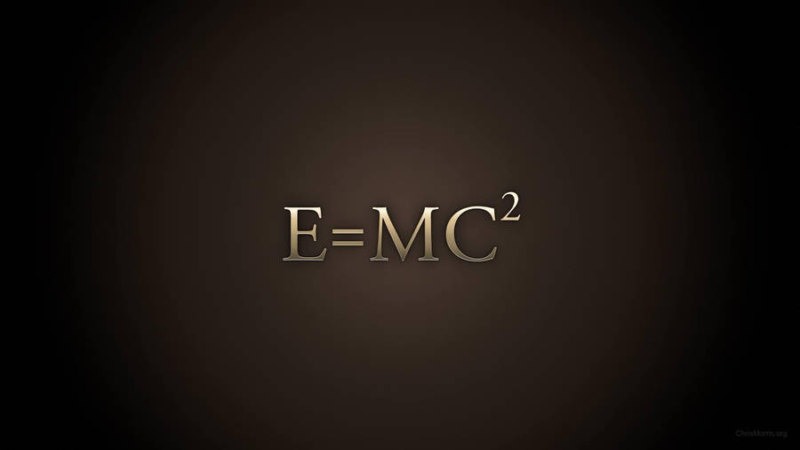 Insightful Einstein Physics Equation On A Golden Background Wallpaper