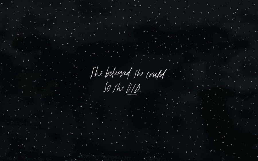 Inspirational Quote On A Background Of Dark Cute Small Dots Wallpaper