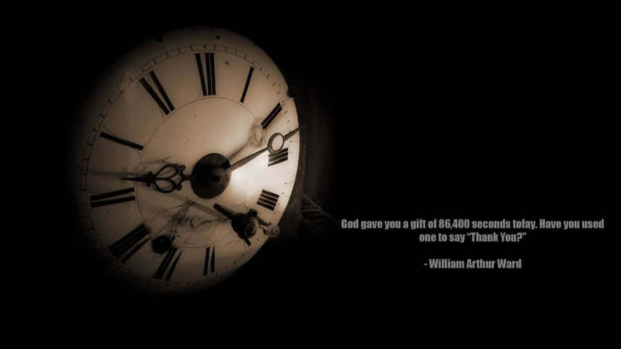 Inspirational Quote Vintage Clock Wallpaper Wallpaper