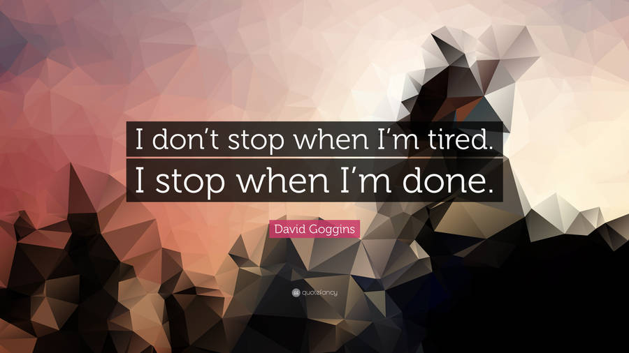 Inspiring Quote On Lethargy By David Goggins Wallpaper