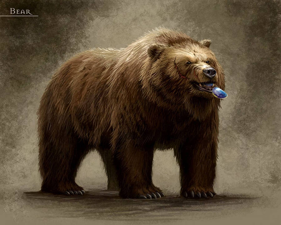 Intellectual Kodiak Bear With Eyeglasses Wallpaper