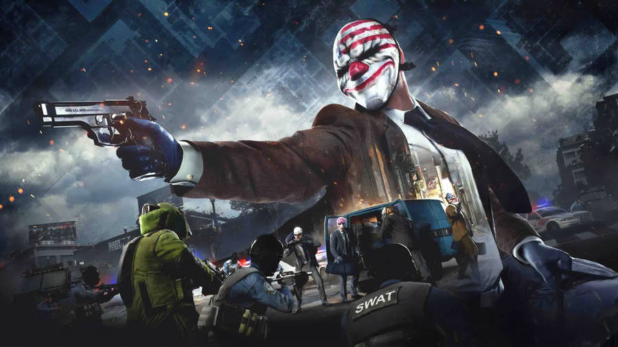 Intense Action In Payday 2 Featuring Dallas Wallpaper