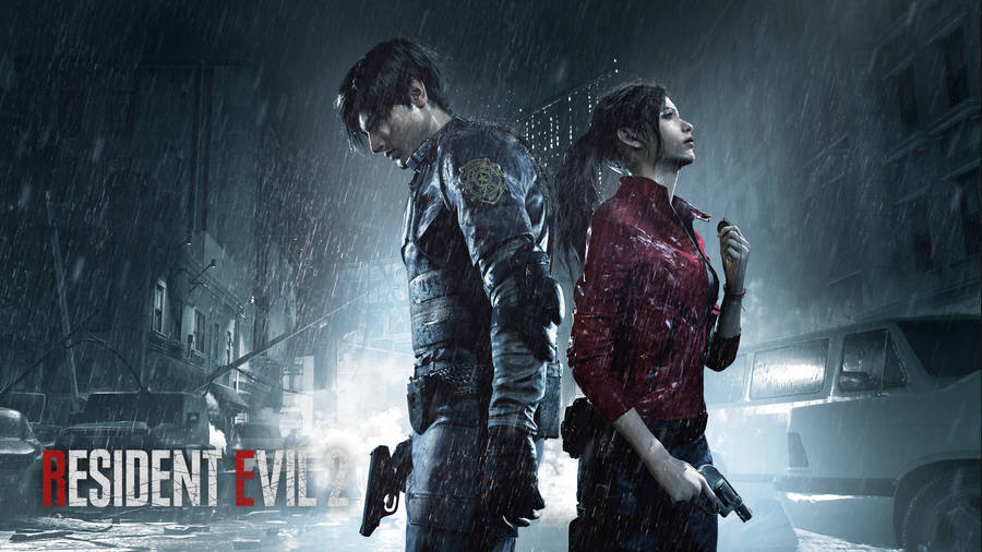 Intense Battle Scenario In Resident Evil Wallpaper