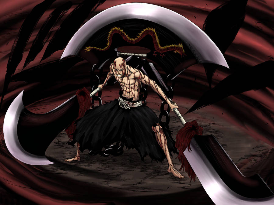 Intense Display Of Ikkaku Madarame In New Bleach Wallpaper