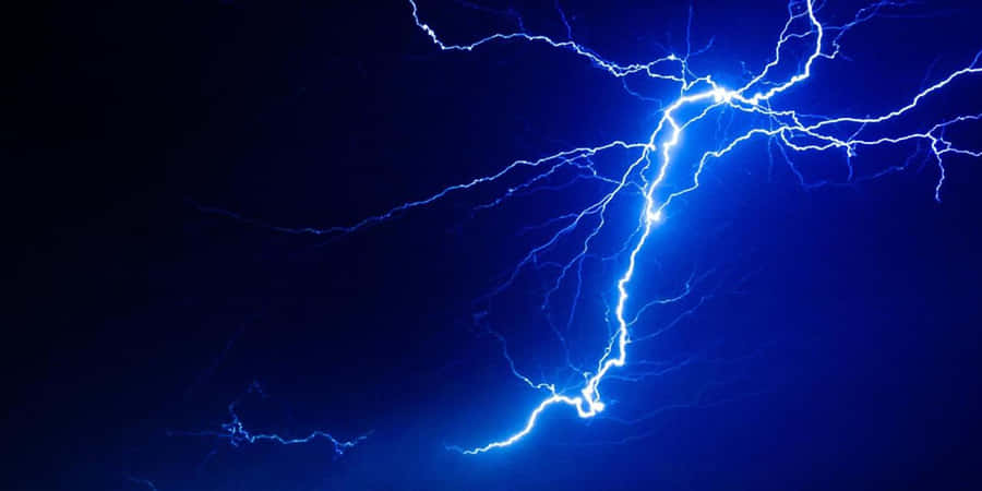 Intense Electrical Storm Strikes At Dawn Wallpaper