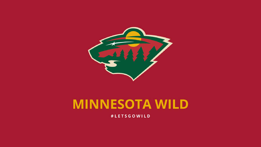 Intense Red Background With Minnesota Wild Logo Wallpaper