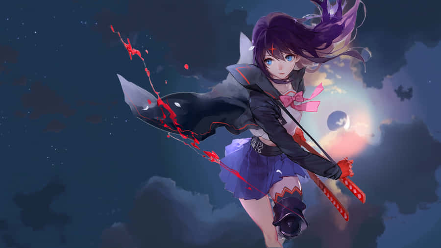 Intense Ryuko Matoi In Action Wallpaper