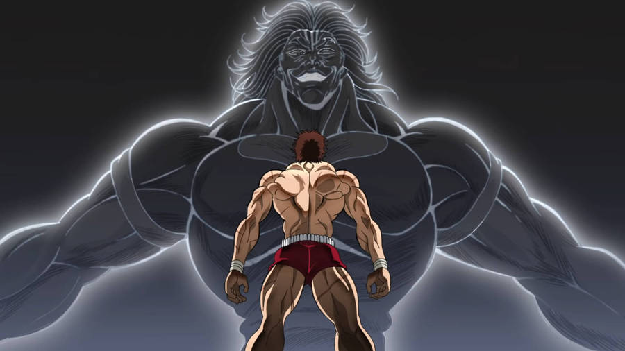 Intense Showdown: Baki Hanma Vs. Yujiro Hanma In Hd Animation Wallpaper