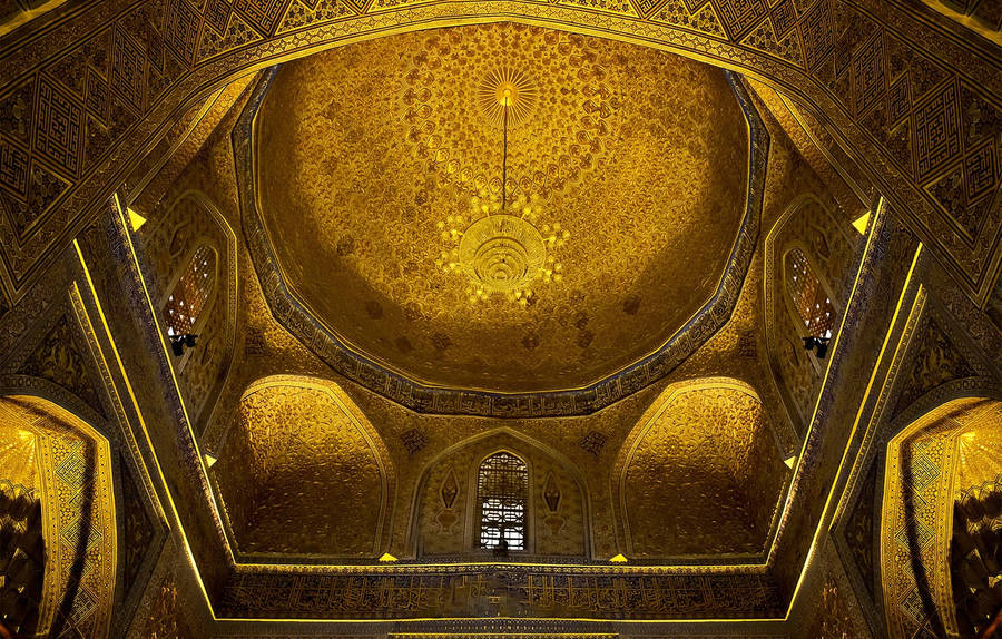 Interior Ceiling Gur-e-amir Samarkand Wallpaper