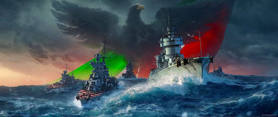 International Naval Force In Action Wallpaper