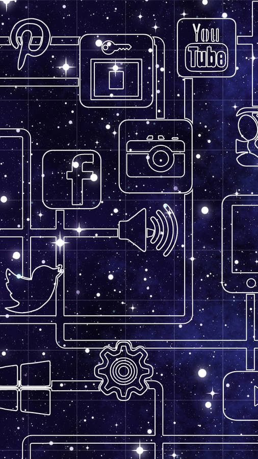 Intertwined Universe Of Social Media Wallpaper