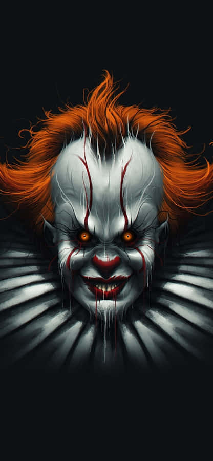 Intimidating Clown Portrait Wallpaper