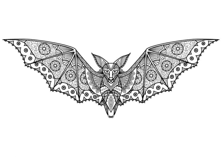 Intricate Bat Design Desktop Wallpaper