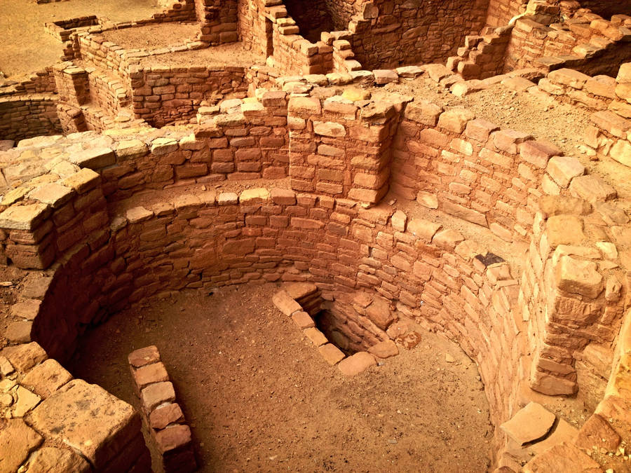 Intricate Brickwork Of Mesa Verde Ancients Wallpaper