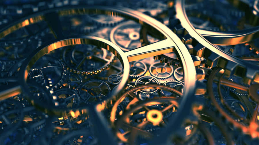 Intricate Clockwork Mechanism Wallpaper