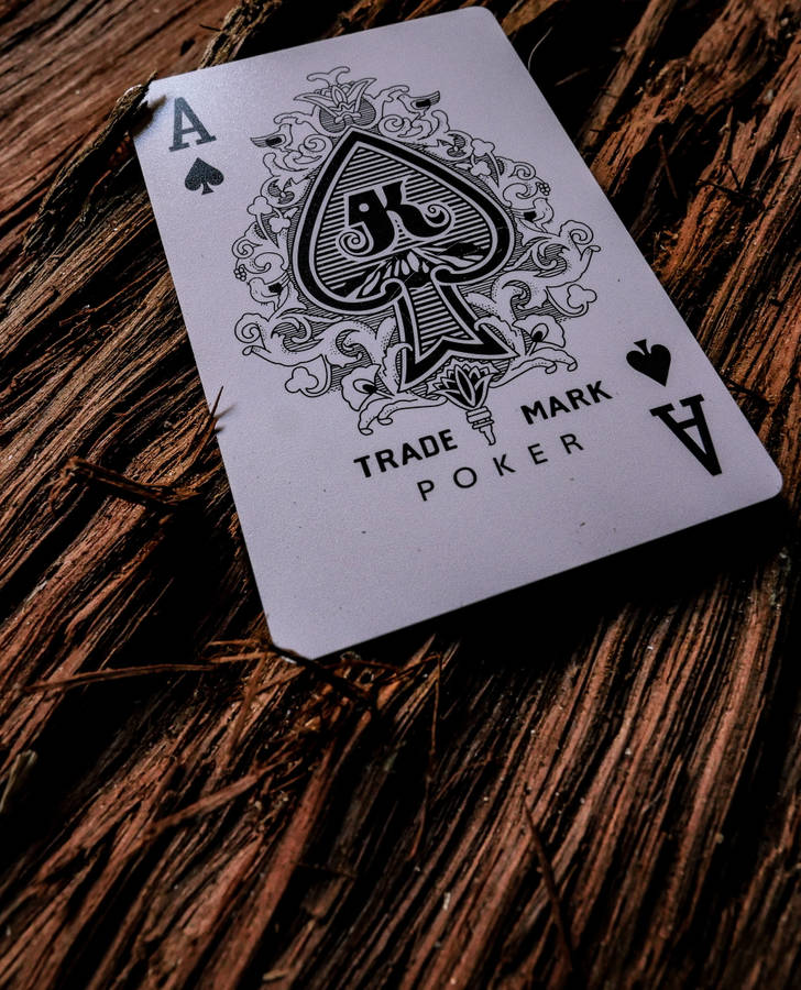 Intricate Design Of Ace Of Spades Card Wallpaper