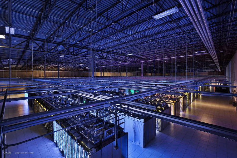 Intricate Infrastructure Of Google Data Center Wallpaper