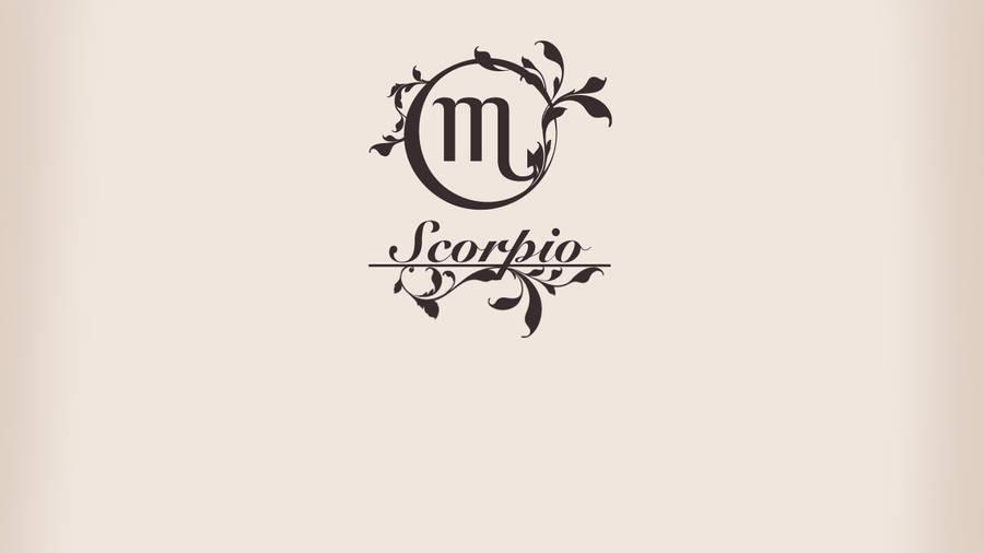 Intricate Scorpio Zodiac Symbol Design Wallpaper