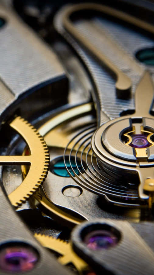 Intricate Watch Mechanism Closeup Wallpaper