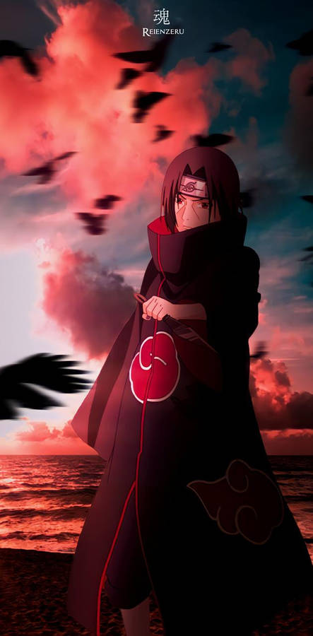 Intriguing Stare Of Akatsuki's Itachi Uchiha Wallpaper