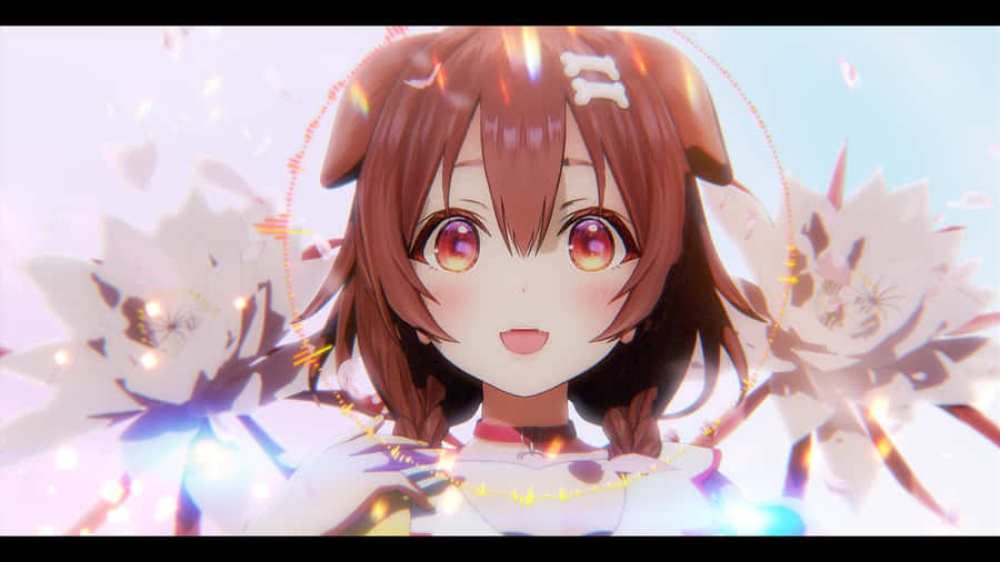 Inugami Korone In Her Magical Academy Uniform Wallpaper