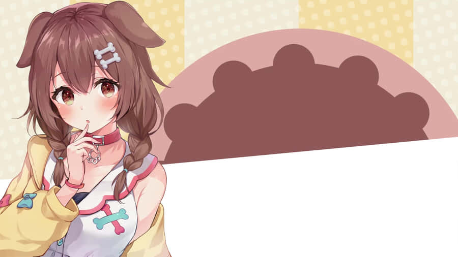 Inugami Korone Looking Ready For Adventure Wallpaper