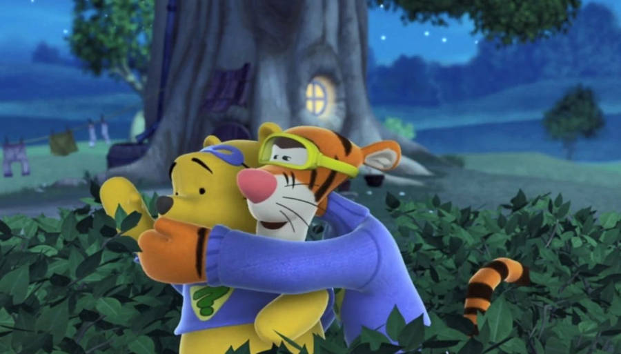 Investigators Pooh And Tigger 3d Wallpaper