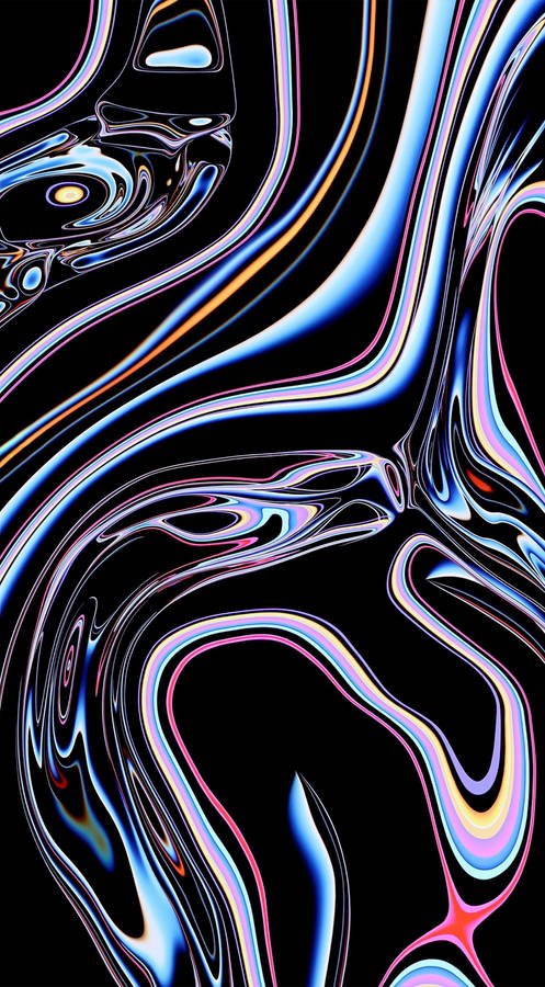 Ios 14 Metallic Liquid Abstract Wallpaper