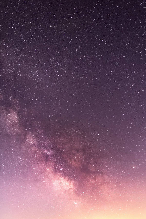 Ios 14 Purple Night Sky Wallpaper