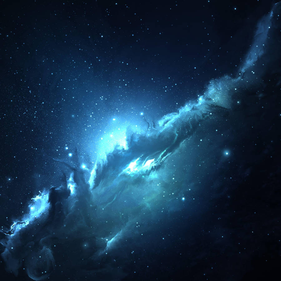 Ipad Pro Cloudy Sky With Blue Stars Wallpaper