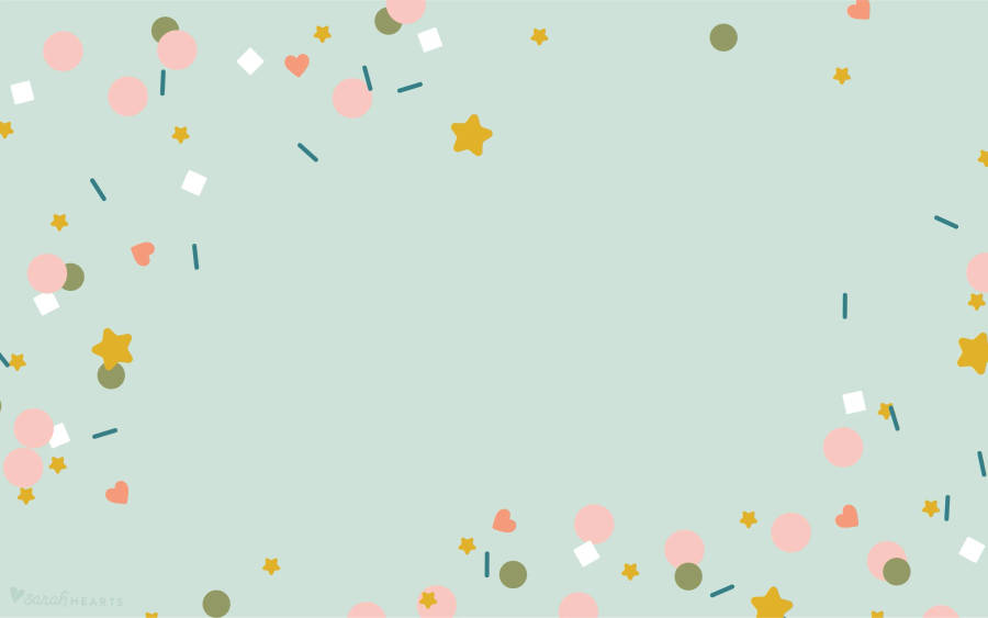 Ipad Pro Cute Shapes Confetti Wallpaper