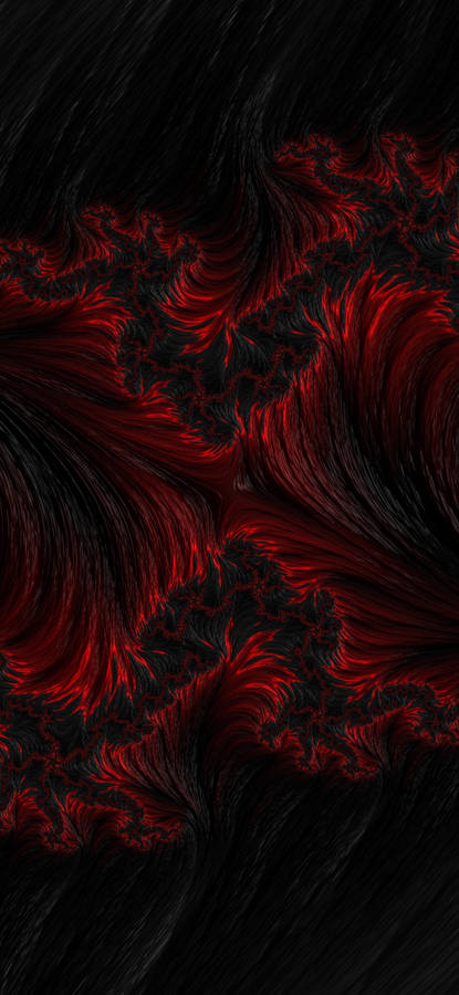 Iphone 11 Black Background With Red Abstract Art Wallpaper