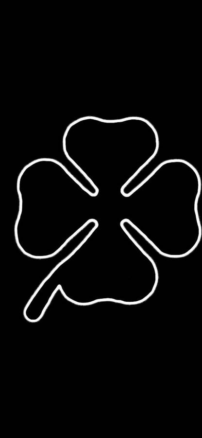 Iphone 11 Black Four Leaf Clover Wallpaper