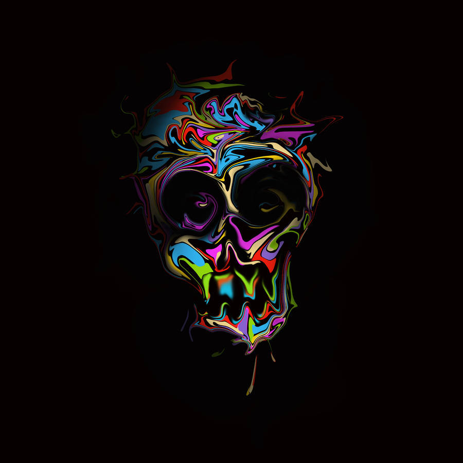 Iphone 12 Pro Max Skull Drawing Wallpaper