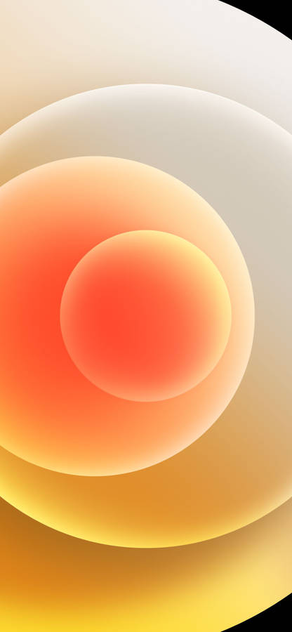 Iphone 12 Stock Mango Color Circles Wallpaper