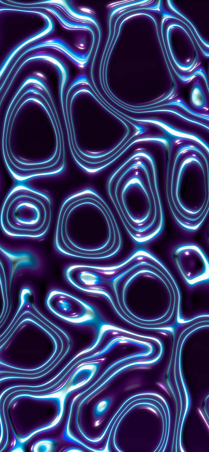 Iphone 14 Pro 3d Microscopic Blue Wallpaper