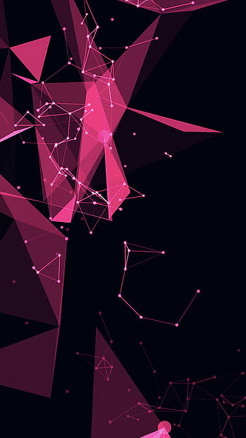 Iphone 14 Pro Dark Pink Triangles Wallpaper