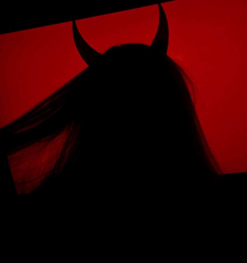Iphone Baddie Devil Girl Silhouette Wallpaper