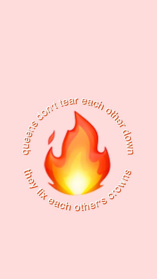 Iphone Baddie Fire Emoji Wallpaper