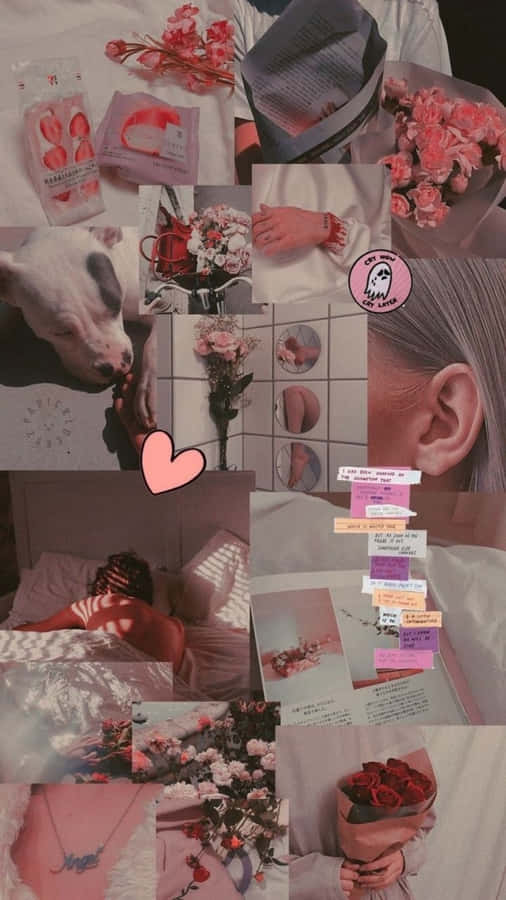 Iphone Collage Of Wallpaper And Sticky Notes Wallpaper