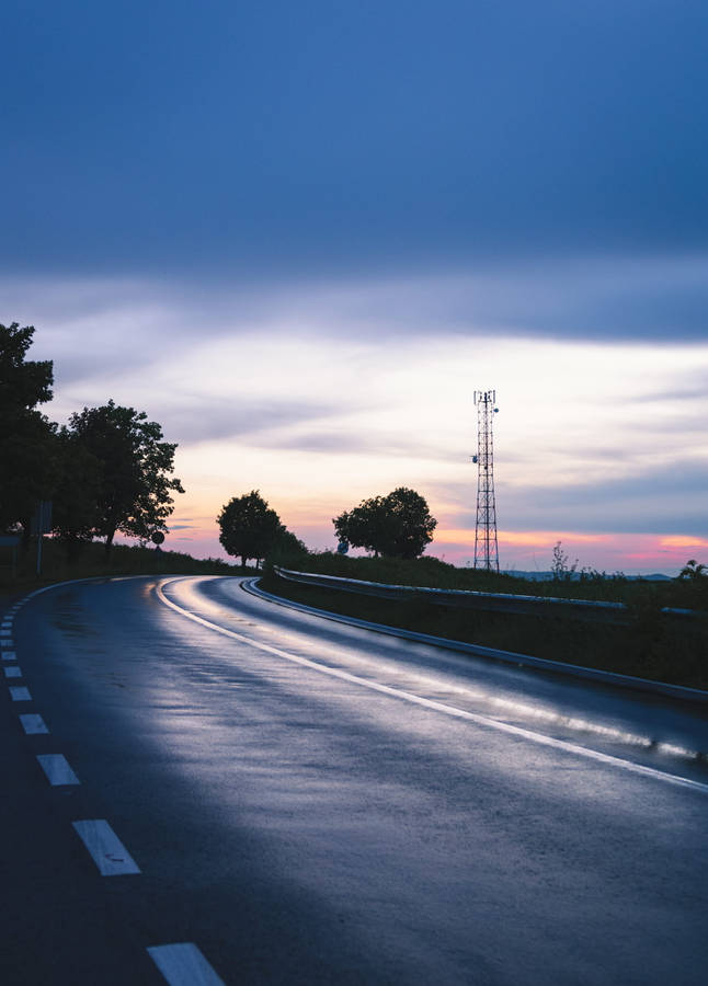 Iphone Landscape Daylight Empty Road Wallpaper