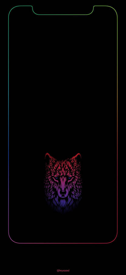Iphone Outline Animal Neon Art Wallpaper