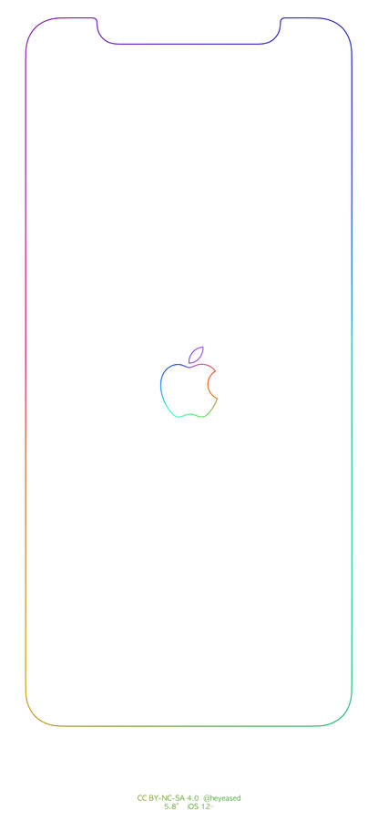 Iphone Outline Apple Logo Wallpaper