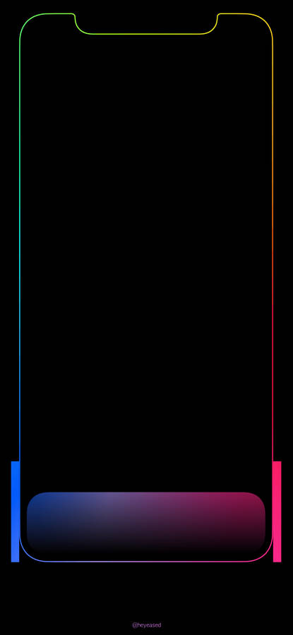 Iphone Screen Outline Display Pink And Blue Wallpaper