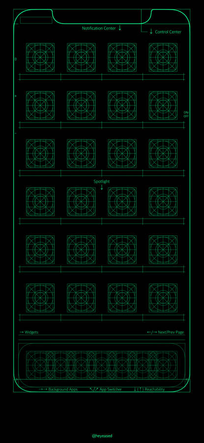 Iphone Screen Outline Neon Wallpaper