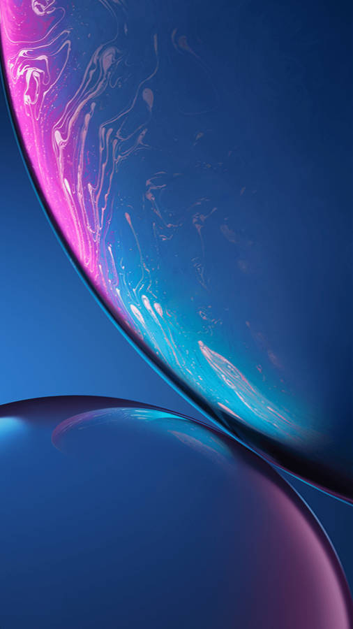 Iphone Stock Blue Bubbles Wallpaper