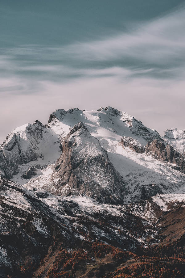 Iphone Stock Mountain With Snow Wallpaper