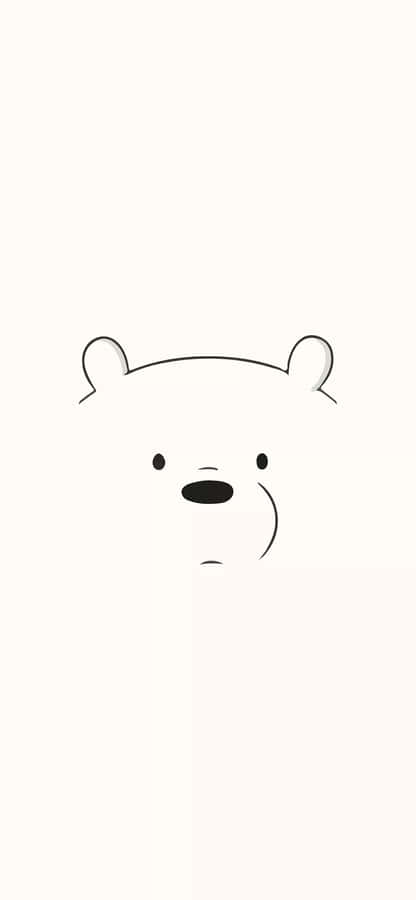 Iphone White Bear Face Wallpaper